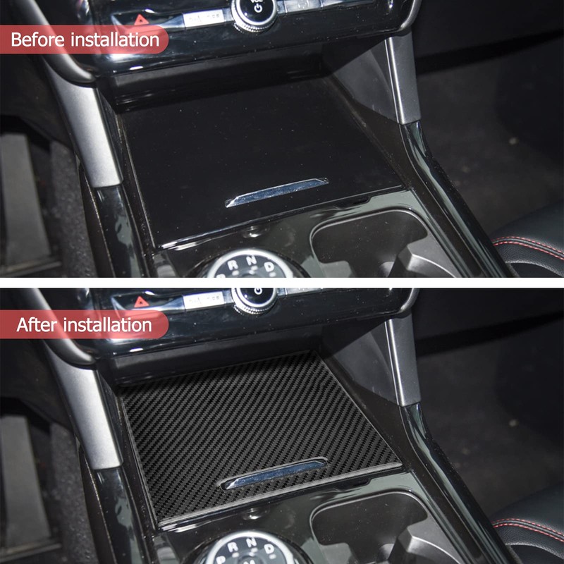 SUNJIKA Compatible with Carbon Fiber Central Control Storage Box Panel