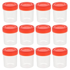 iplusmile Vasos para Muestras con Tapas de Rosca 25 Recipientes para Muestras de Orina Frascos para Muestras con Báscula para Orina Heces Recolección de Muestras para Análisis