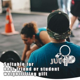 Fitness Inspiration Gifts for Daughter Son Bodybuilder Inspirational Keychain for Women Men Gym Motivation Workout Motivational Fitness Lover Gifts for Women Men Gym Buddy Bodybuilding Gift Keychains