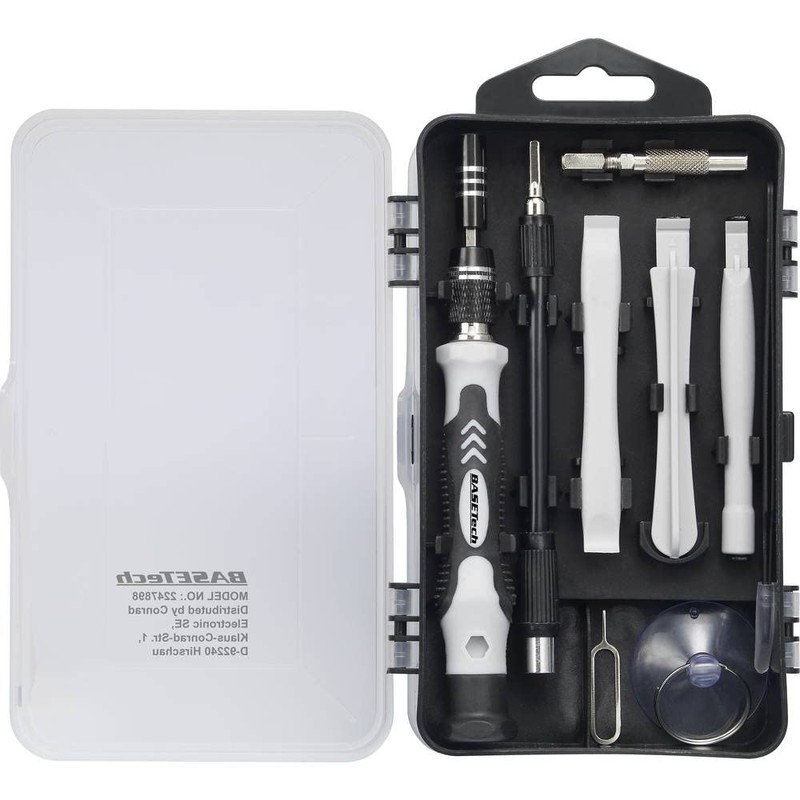 Basetech BT-2247898 Bit Set 116 Pieces with Bit Holder Screwdriver