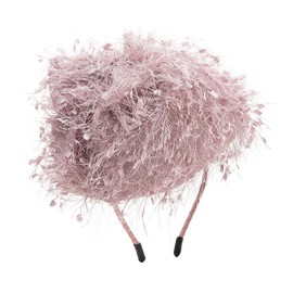 axy HRHU1 Fascinator Headband Hat with Bow Bridal Headpiece Beautiful Headband Women's Headband Hair Accessories (Dusky Pink)