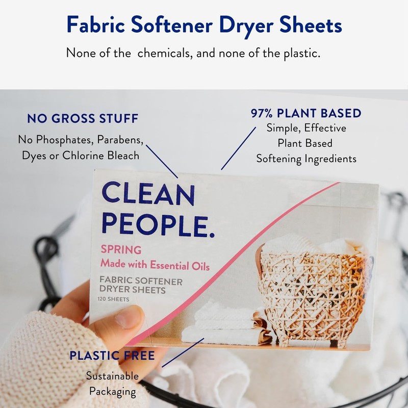 The Clean People Fabric Softener Sheets - Dryer Sheets -