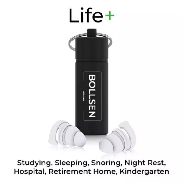 BOLLSEN Ear Plugs Sleep I Silicone Earplugs for Sleeping, Snoring,