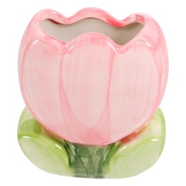 HSMHLYYB Desk Organiser, Cute Pen Holder, Pink Tulip Pen Holder, Multifunctional Table Organiser, Pen Holder Children, Pen Storage Box for Office, School, Home (Pink)