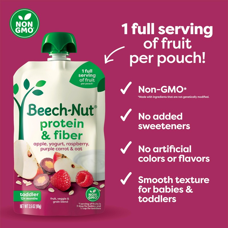 Beech-Nut Baby & Toddler Food Pouches Variety Pack, Protein &