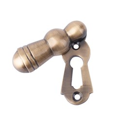 Dart Lined Bell Covered Escutcheon - Antique Brass