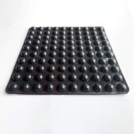 PTAPIPI 100 PCS Self-Adhesive Bumper Pads Hemispherical Shape Noise Dampening Rubber Feet for Cabinets, Small Appliances, Electronics, Picture Frames, Furniture, Drawers, Cupboards. (Black)