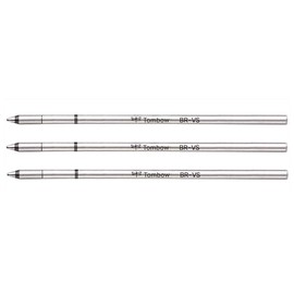 Tombow 3 x BR-VS Ballpoint Pen Refills Medium Tip Black