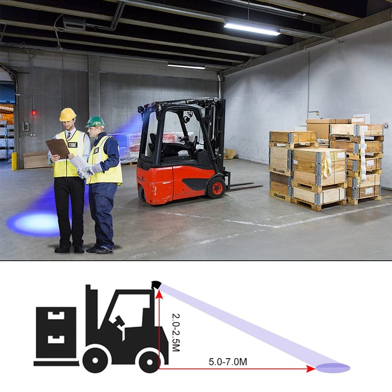 YnGia 20W LED Forklift Light 8PCS Blue Safety Light, Forklift
