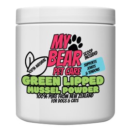 Green Lipped Mussel Powder for Dogs – Joint Support Supplement with Natural Glucosamine & Amino Acids | 100% Pure | Promotes Mobility & Flexibility | Scoop Included for Easy Measuring 250g