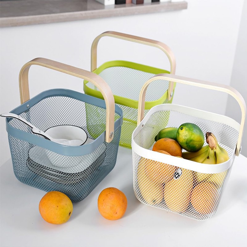Tamatoshi Fruit and Vegetable Storage Basket Steel Mesh Basket with
