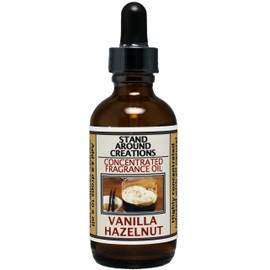 Stand Around Creations Concentrated Fragrance Oil - Vanilla Hazelnut - A mouthwatering Blend of Toasted Hazelnuts w/Creamy Vanilla. Infused w/Essential Oils.(2 fl.oz.)