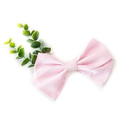 Baby and girls Bows, Headbands or alligator Clips, Made in USA, by Vanaguelite (Pale Pink/Alligator)