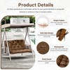 Porch Swing Cushion with Backrest,Waterproof Bench Cushion for Outdoor Furniture,2-3