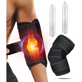 Calkkrer Verstellbare Ellenbogen Bandage, Sehnenscheidenentzündung Bandage Herren, Armschiene für Tennisarm, Epicondylitis Spange, Ellenbogenschoner für Damen und Herren