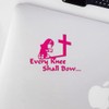 Decal Stickers Of Girl Praying Cross Every Knee Shall Bow