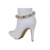 Alwasytyle4you Women Fashion Gold Metal Chain Boot Bracelet Shoe Skulls