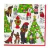 Caspari Caroling Pets Paper Luncheon Napkins - 20 Per Package