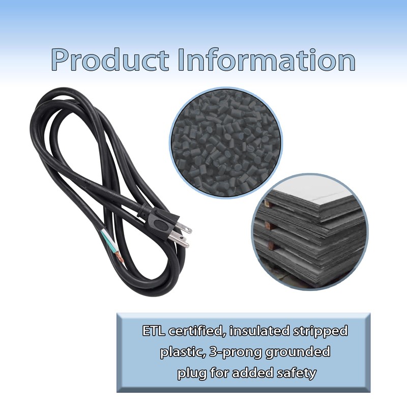 8FT 16/3 Replacement Power Cord for Skilsaw,Skil Sander,Cutting Saws, Polishers,