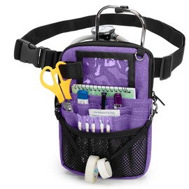 Trunab Fanny Pack with Tape Holder and Medical Gear Pockets, Utility Waist Storage Bag with Adjustable Waist Strap, Nurse Belt Organizer Pouch for Stethoscopes, Scissors