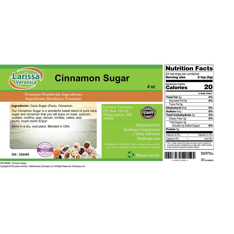 Cinnamon Sugar (4 oz, ZIN: 526480) - 3 Pack