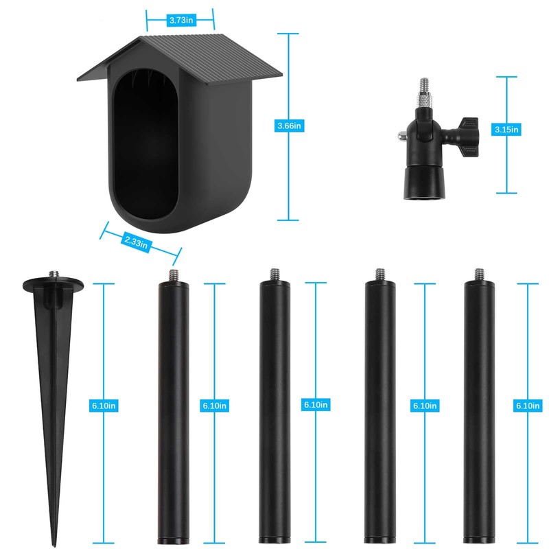 VOMENC Security Camera Ground Stake and Weatherproof Silicone Skin Compatible