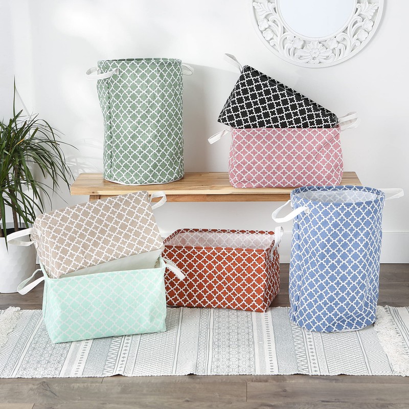 DII Laundry Storage Collection, PE Coated Collapsible Bin with Handles,