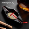 CIGARLOONG Cigar Ashtray with 2 Holders Travel Ash Tray for