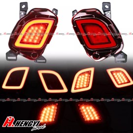 dreamrefit For 2014-2018 Toyota Highlander LED Rear Bumper Tail Brake Reflector Light Lamp