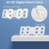 DSLIHA 3D Digital Alarm Clock for Bedrooms, LED Desk USB