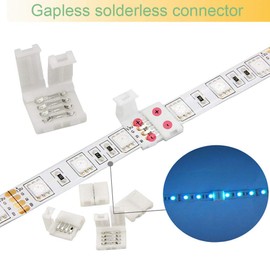 FSJEE LED Strip Connector 4-Pin LED Corner Connector for 10 mm 4-Pin RGB LED Strips