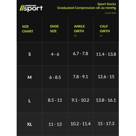 Relaxsan 806 (Yellow/Black, L) Sport Compression Socks for Women and Men 18-22 mmHg, Enhance Performance, Made in Italy