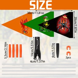 AUNGKWANG Bicycle Bunting for Children, Safety Flag, Adjustable, Bicycle Trailer Flag, Bicycle Bunting, Colourful Bicycle Accessories Bicycle Flag