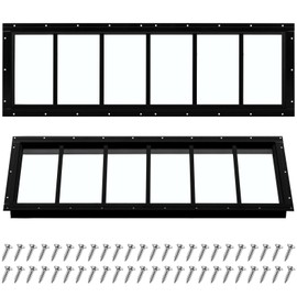 Tandefio 2 Pack Shed Window, Transom Windows 10" x 35" with Tempered Glass, Basement Garage Door Flush Mount Shed Window with Tempered Glass Household Windows with Screws for Chicken Coop Playhouse