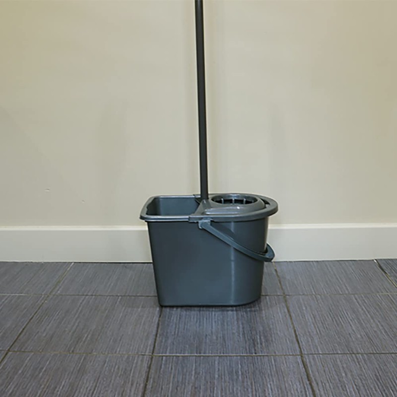 JVL 15 Litre Recycled Plastic Mop Bucket, Grey