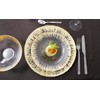 Vetro Felice 349122P Medium Plate Western Tableware Plate, Gold, 8.5