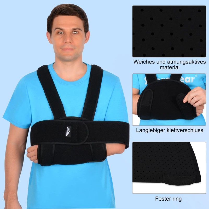 supregear Arm Sling Shoulder, Adjustable Comfortable Shoulder Sling Immobiliser Sling