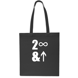 Too Infinity and Beyond Tote Shopping Gym Beach Bag 42cm x38cm, 10 litrest-Small-Black