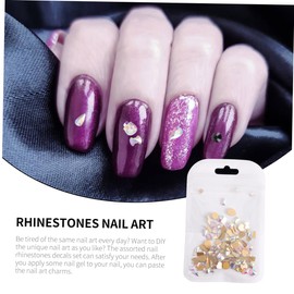 Ipetboom 3sets DIY Nail Art Rhinestones Mixed Sizes Shapes Crystal Flatback Gems for Manicure Charming Charm Nail Stickers Fashion Accessories 100pcs*3