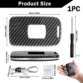 Key Cover for Koleos Kadjar Megane Clio Captur Scenic Talisman Espace, 4-Button Car Key Case Made of Carbon Look, Perfect Fit, Reliable Protection