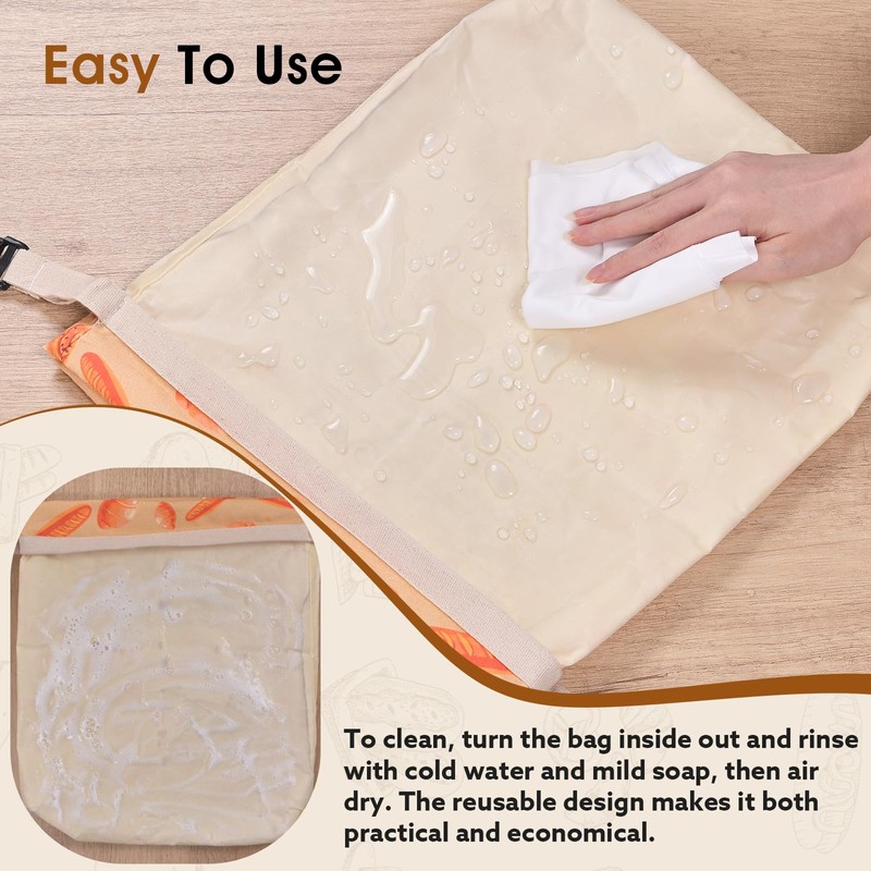 2 Pack Beeswax Bread Bags for Sourdough Homemade Bread, XL
