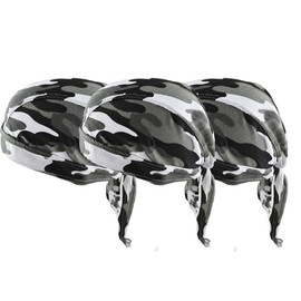Vertvie 3 Piece Headscarf Breathable Sports Bandana Cap Biker Towel Bandana Hat Cycling Hat Men Women - - One Size