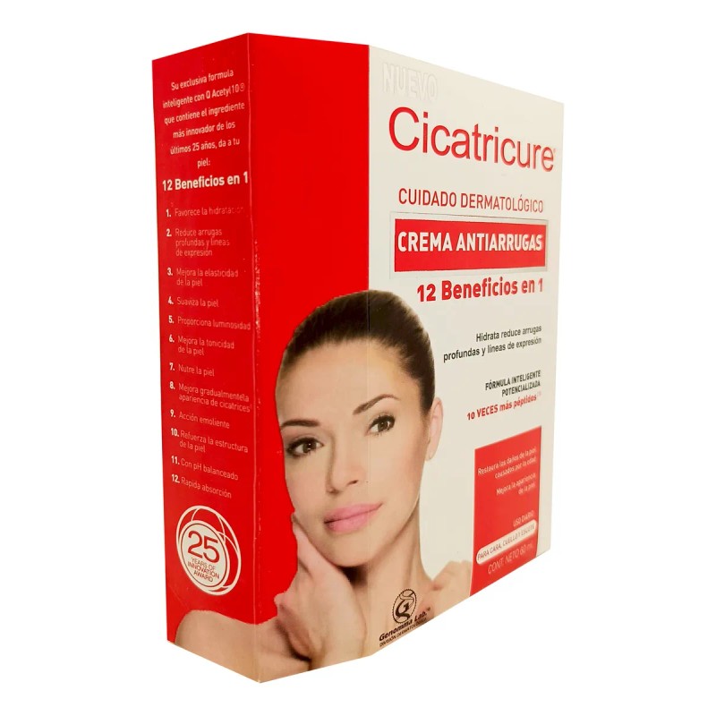 Crema Antiarrugas, Cara, Cuello Y Escote, 12 Beneficios En 1