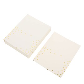 iplusmile 50pcs Gold Foil Dots Name Cards Elegant Table Tent Cards for Weddings Parties Events Rustic for Guest Names Table Numbers Easy to Write Display