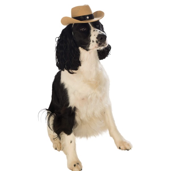 Rubie's Brown Cowboy Hat for Pets, Medium/Large