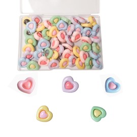 50 PCS Heart Push Pin Cute Heart Thumb Tacks for Pink Cork Board Office Home School Bulletin Board