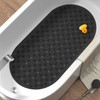 HITSLAM Oval Bath Mat Non Slip, 68x38 CM Bubble Shower
