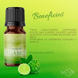 MEVA Esencias para Difusores y Humidificadores de Aromas 5ml Varios Aromas para Elegir (Bergamota)
