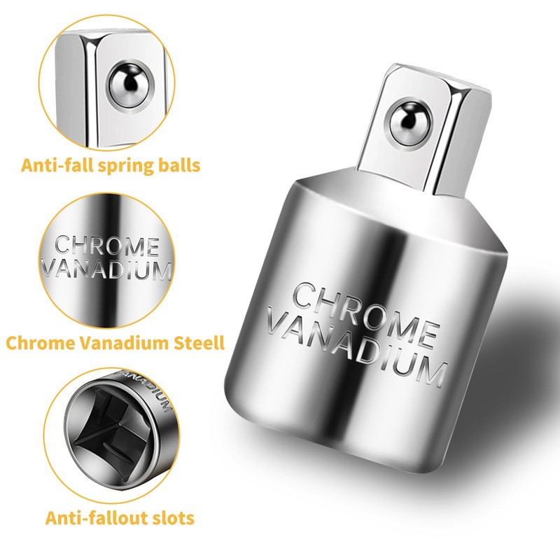 7 Piece Socket Adapter and Universal Joint Set 6.3 mm