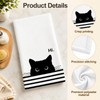 Black Cat Tea Towel, Kitchen Hand Towel, Gifts for Cat